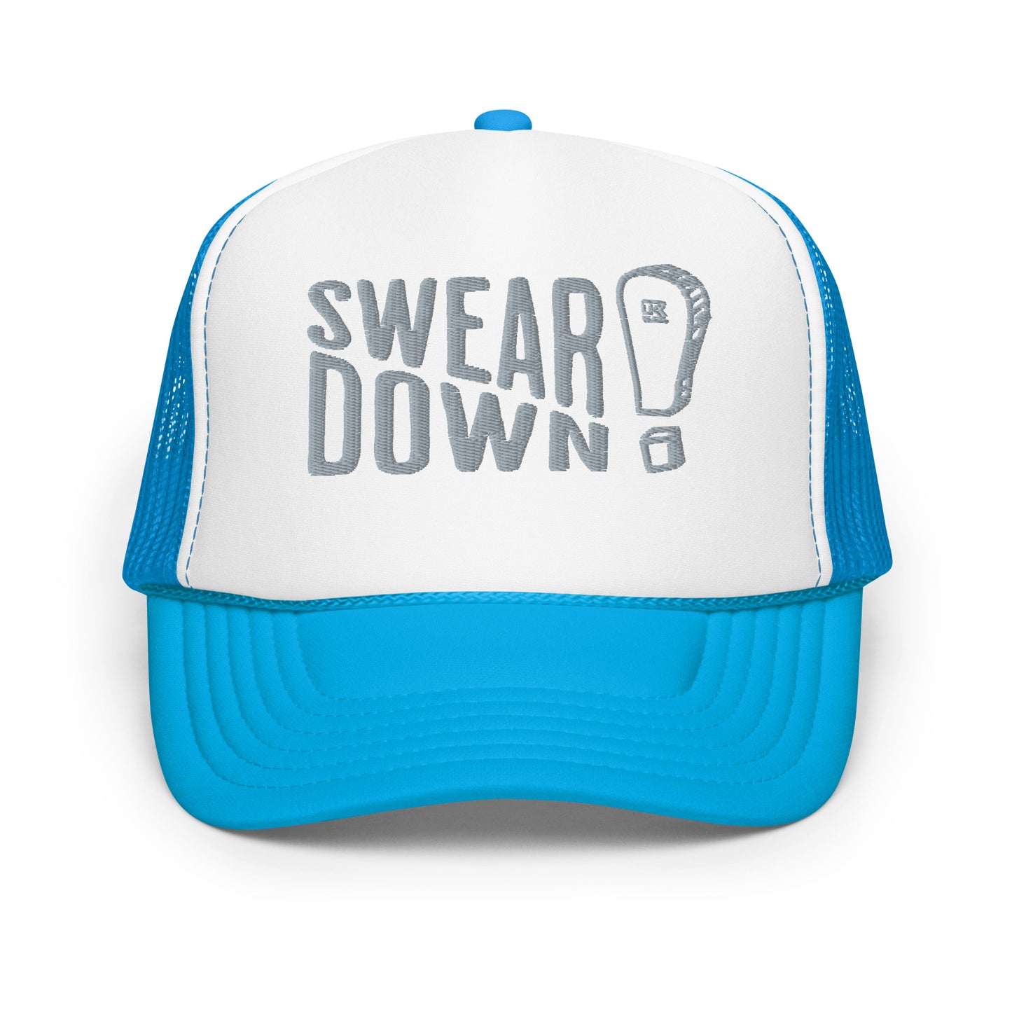 Swear Down Grey Font Foam trucker hat