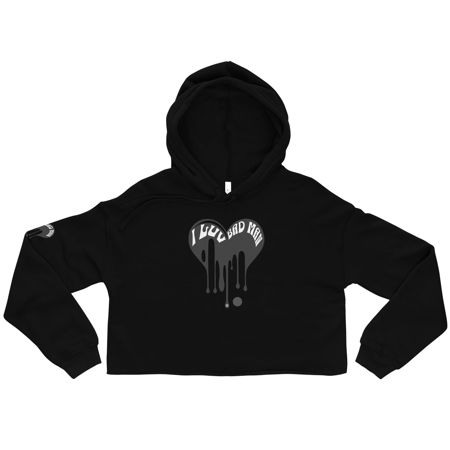 I Luv Bad Man Crop Hoodie