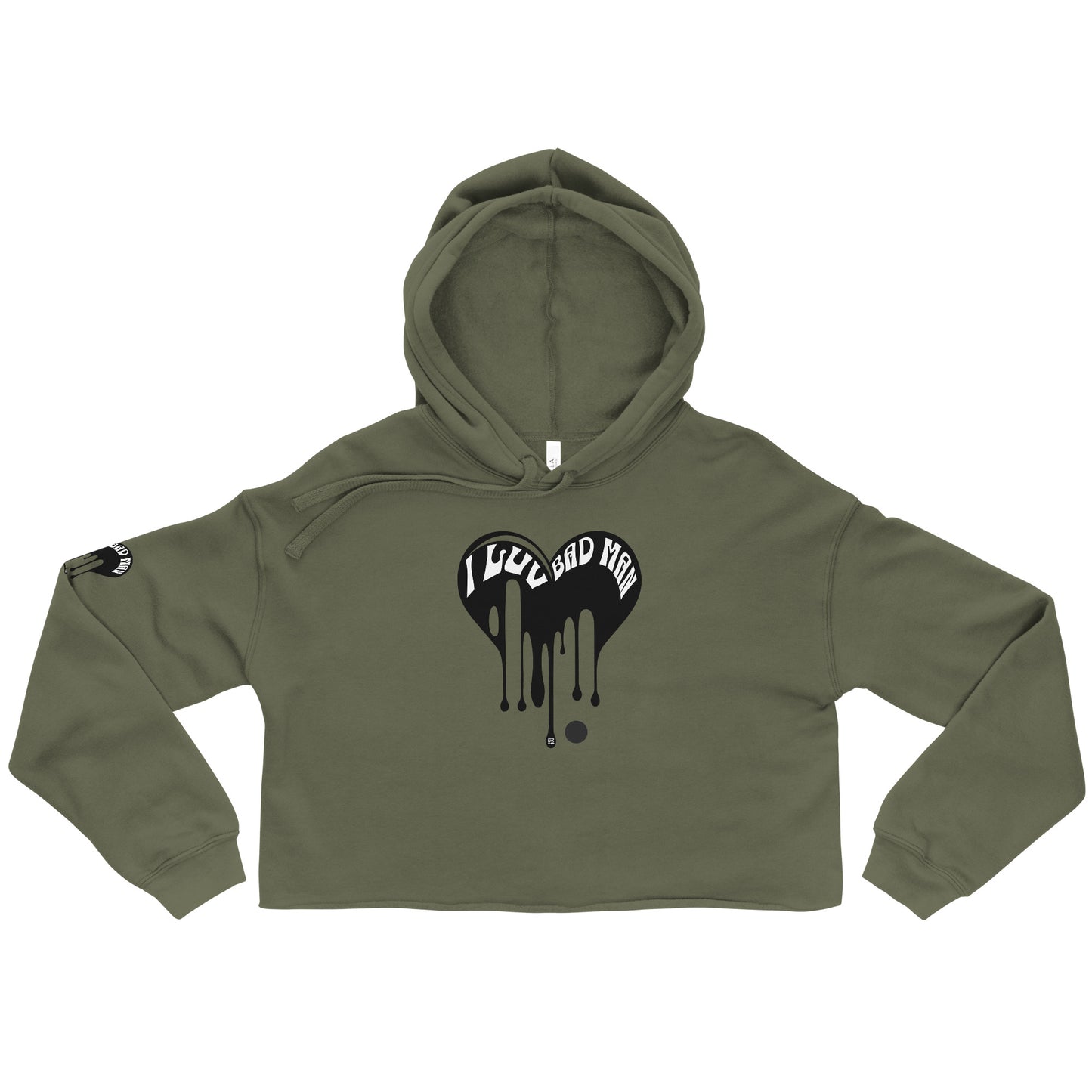 I Luv Bad Man Crop Hoodie